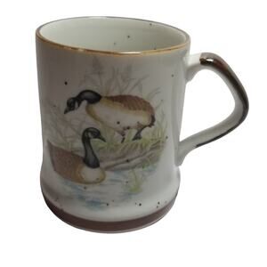 Mallard Duck Coffee Mug Brown on base and handle